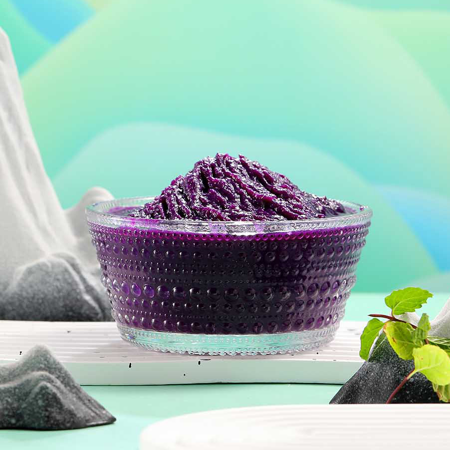 Frozen purple sweet potato puree